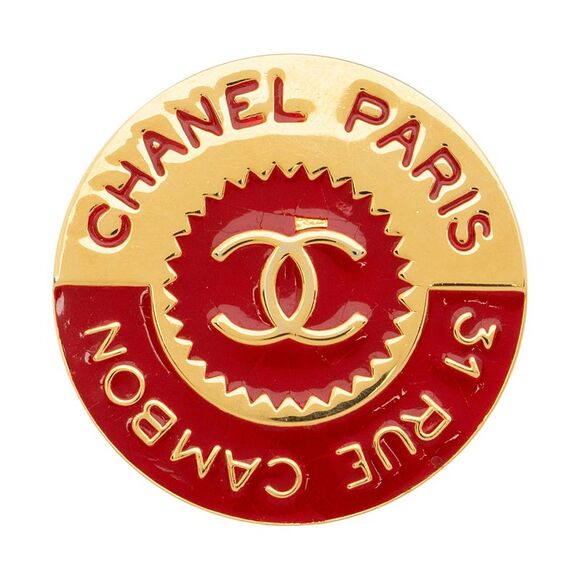 Chanel Enamel CC Rue Cambon Brooch